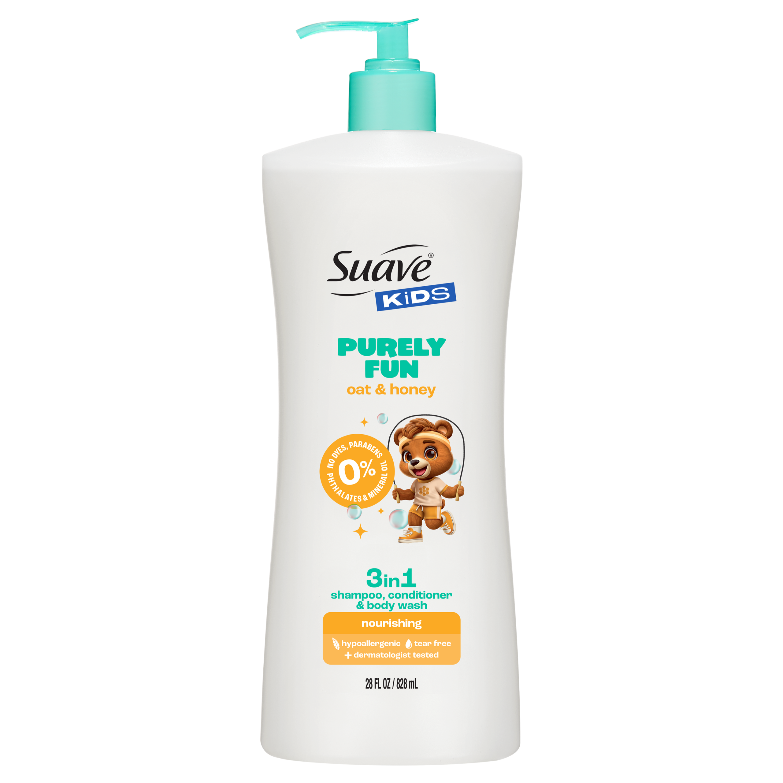 Kids Purely Fun Oat & Honey 3-in-1 Shampoo. Conditioner & Body Wash